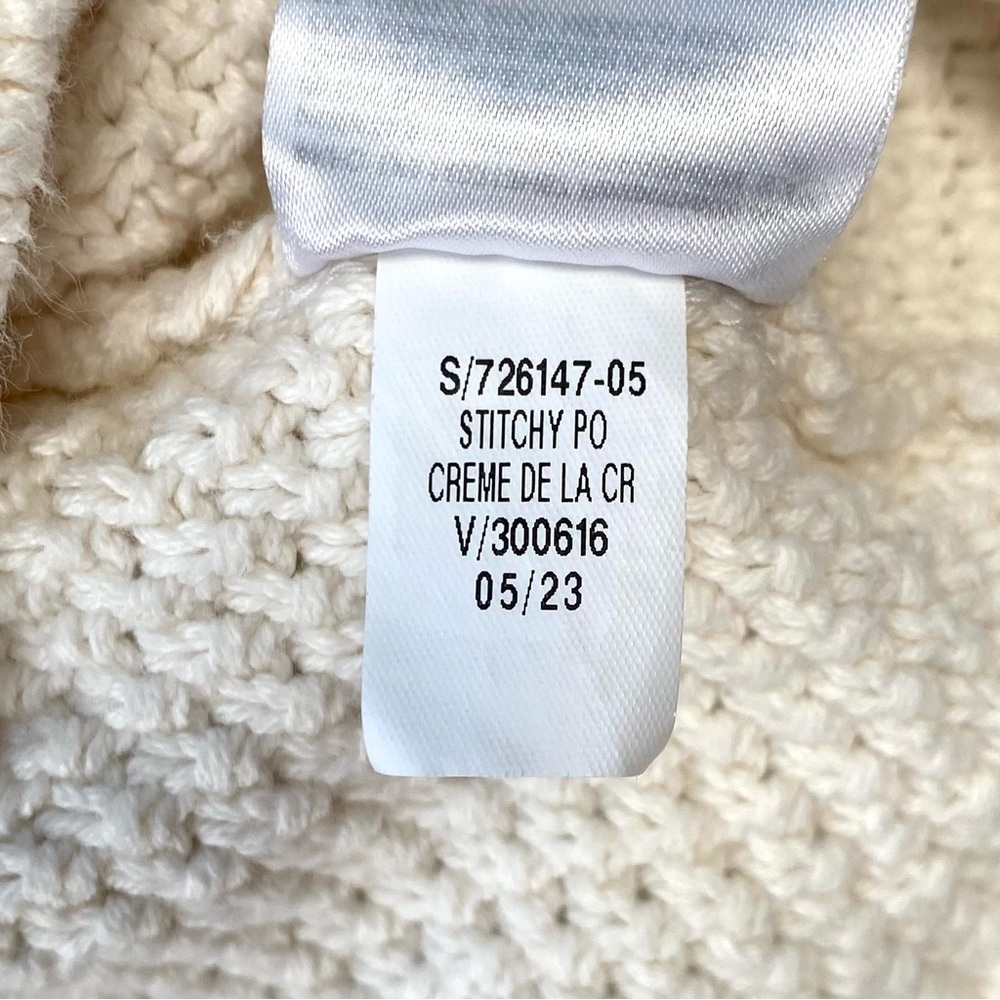 Old Navy Women’s Cream Textured Pullover Tunic Sweater Crew Neck Size S - Picture 8 of 11